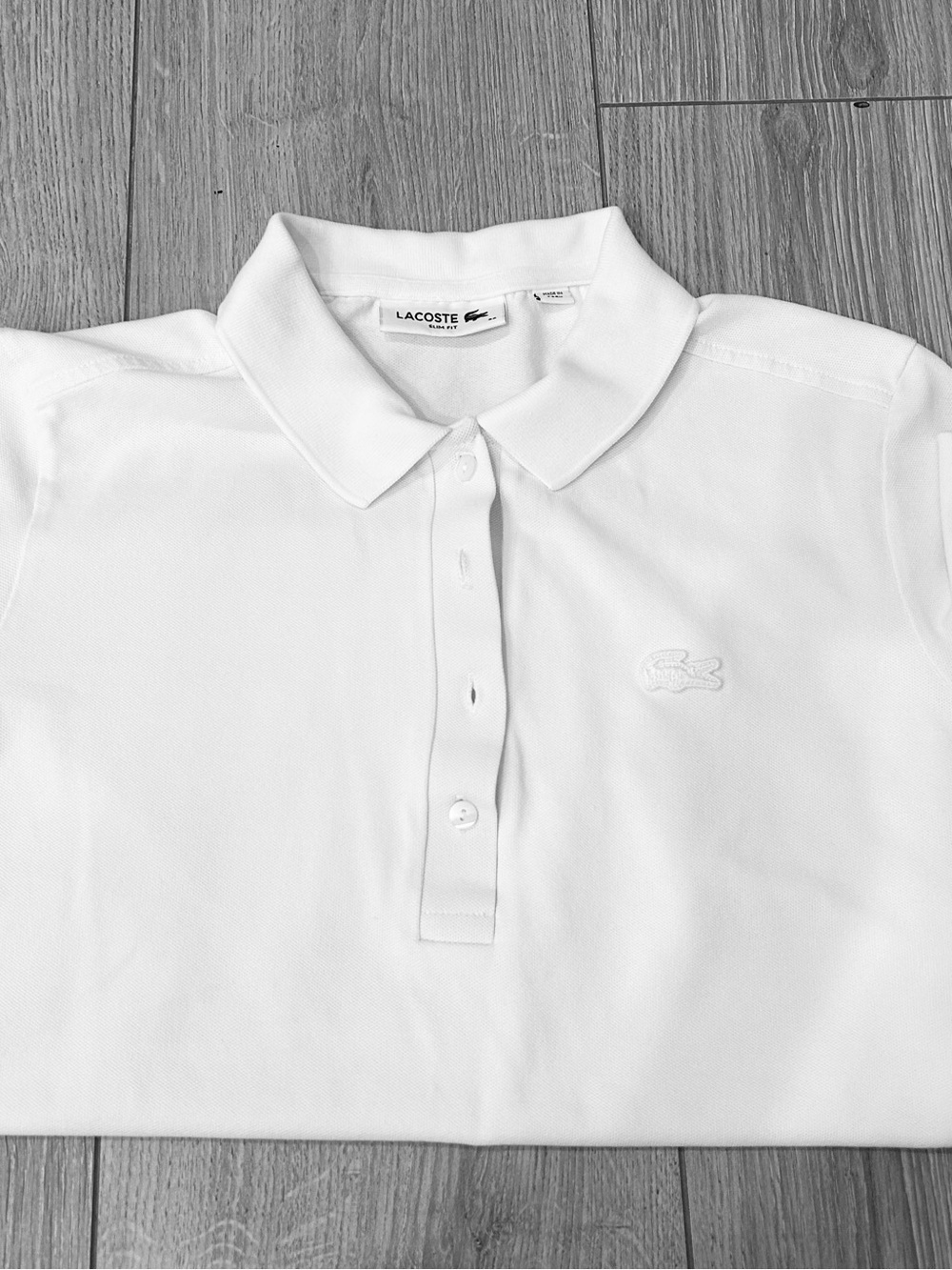 Lacoste Women White Polo Shirt size 36
